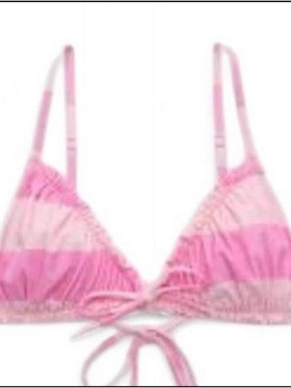 AERIE- pink and light pink horizontal striped bikini- bottoms size: M-Top size:L